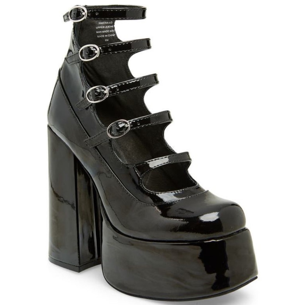 Jeffrey Campbell Xandra Lo Platform Pump Women Black Size 7.5